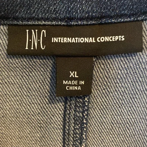 INC International Concepts Dark Blue Denim Blazer - Picture 5 of 10